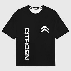 Футболка оверсайз мужская Citroen logo white, цвет: 3D-принт