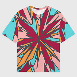 Футболка оверсайз мужская Геометрический всплеск цвета, цвет: 3D-принт