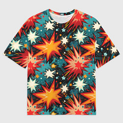 Мужская футболка оверсайз Граффити звёзды и космос