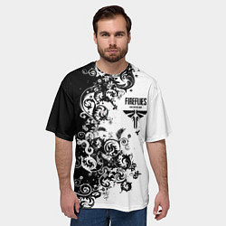 Футболка оверсайз мужская Одни из нас узор блэк, цвет: 3D-принт — фото 2