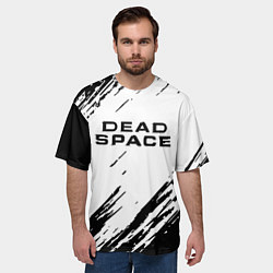 Футболка оверсайз мужская Dead space чёрные краски, цвет: 3D-принт — фото 2