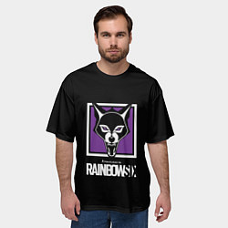 Футболка оверсайз мужская Rainbow six logo ubisoft, цвет: 3D-принт — фото 2