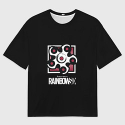 Футболка оверсайз мужская Радуга 6 шутер гейм, цвет: 3D-принт