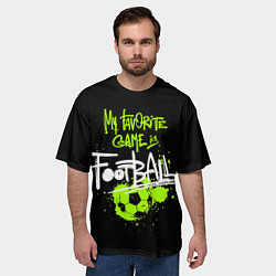 Футболка оверсайз мужская Моя любимая игра футбол, цвет: 3D-принт — фото 2
