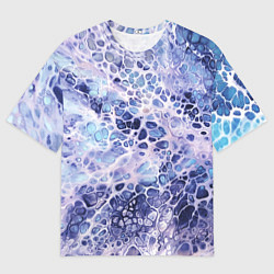 Футболка оверсайз мужская Абстракция текстура воды и мрамора, цвет: 3D-принт