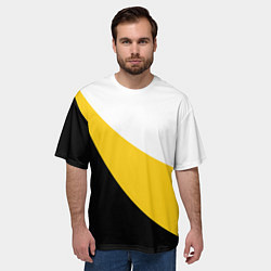 Футболка оверсайз мужская За веру царя и святую триединую Русь Большой крест, цвет: 3D-принт — фото 2