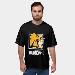 Футболка оверсайз мужская Радуга 6 онлайн гейм, цвет: 3D-принт — фото 2