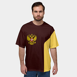 Футболка оверсайз мужская Россия ретро стиль, цвет: 3D-принт — фото 2
