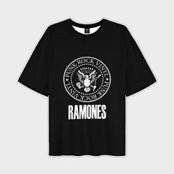 Мужская футболка оверсайз Ramones rock logo