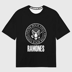 Футболка оверсайз мужская Ramones rock logo, цвет: 3D-принт