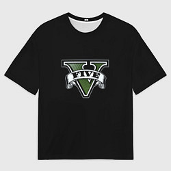 Мужская футболка оверсайз GTA5 logo game