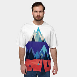Футболка оверсайз мужская Русские горы, цвет: 3D-принт — фото 2