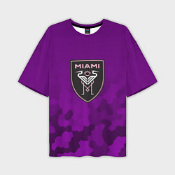 Мужская футболка оверсайз Inter Miami logo pattern