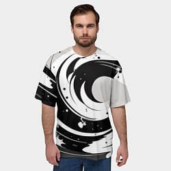 Футболка оверсайз мужская Экспрессивная абстракция - нейроарт, цвет: 3D-принт — фото 2