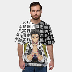 Футболка оверсайз мужская Каменный столп Гёмэй Химэдзима, цвет: 3D-принт — фото 2