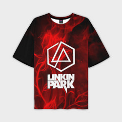 Футболка оверсайз мужская Linkin park fire flower, цвет: 3D-принт