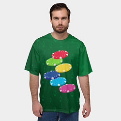Футболка оверсайз мужская Фишки -игра, цвет: 3D-принт — фото 2