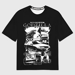 Футболка оверсайз мужская Skyline GTR Godzilla, цвет: 3D-принт