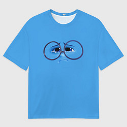 Футболка оверсайз мужская Эмоция печаль - глаза крупно, цвет: 3D-принт