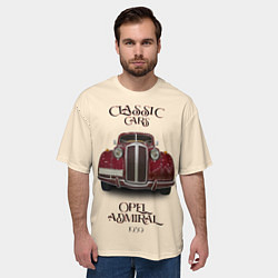 Футболка оверсайз мужская Классические автомобили Opel, цвет: 3D-принт — фото 2
