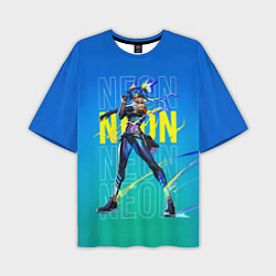 Мужская футболка оверсайз Neon Valorant