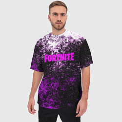 Футболка оверсайз мужская Fortnite неоновые краски, цвет: 3D-принт — фото 2