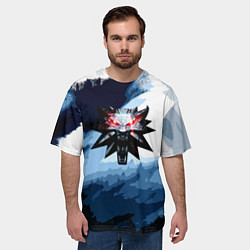 Футболка оверсайз мужская Ведьмак лого волк, цвет: 3D-принт — фото 2