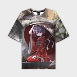 Футболка оверсайз мужская Touhou Project Симмёмару Сукуна, цвет: 3D-принт