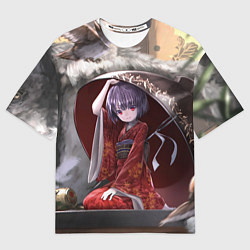 Футболка оверсайз мужская Touhou Project Симмёмару Сукуна, цвет: 3D-принт