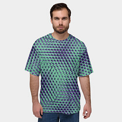Футболка оверсайз мужская Геометрическая абстракция линий, цвет: 3D-принт — фото 2