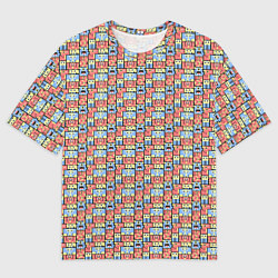 Футболка оверсайз мужская Монстры и человечки, цвет: 3D-принт