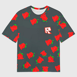 Мужская футболка оверсайз Roblox rose