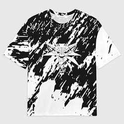 Футболка оверсайз мужская Ведьмак белые краски, цвет: 3D-принт