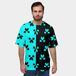 Футболка оверсайз мужская Minecraft pattern game, цвет: 3D-принт — фото 2