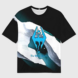 Футболка оверсайз мужская The Elder Scrolls краски текстура, цвет: 3D-принт