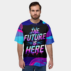 Футболка оверсайз мужская Будущее уже здесь, цвет: 3D-принт — фото 2