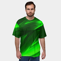Футболка оверсайз мужская Кислотные стрипсы неон, цвет: 3D-принт — фото 2