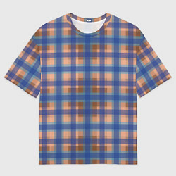 Футболка оверсайз мужская Клетка в клетку, цвет: 3D-принт