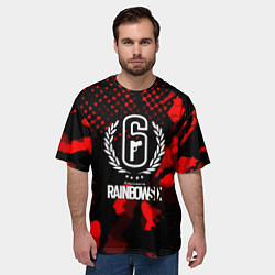 Футболка оверсайз мужская Радуга 6 текстура, цвет: 3D-принт — фото 2