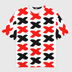 Футболка оверсайз мужская Крестики, цвет: 3D-принт