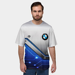 Футболка оверсайз мужская BMW geometry nano, цвет: 3D-принт — фото 2