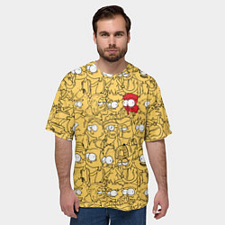 Футболка оверсайз мужская Красный человечек, цвет: 3D-принт — фото 2