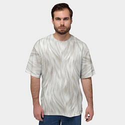 Футболка оверсайз мужская Белый мех кошки, цвет: 3D-принт — фото 2