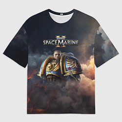 Мужская футболка оверсайз Captain Titus Warhammer 40000 space marine 2