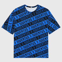 Футболка оверсайз мужская Ювентус паттерн фк, цвет: 3D-принт