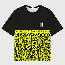 Футболка оверсайз мужская BTS pattern kpop, цвет: 3D-принт