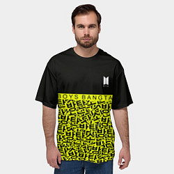 Футболка оверсайз мужская BTS pattern kpop, цвет: 3D-принт — фото 2