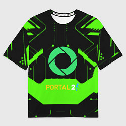 Футболка оверсайз мужская Portal game pattern, цвет: 3D-принт