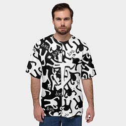 Футболка оверсайз мужская Doom logo мем, цвет: 3D-принт — фото 2