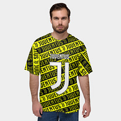 Футболка оверсайз мужская Juventus pattern fc, цвет: 3D-принт — фото 2